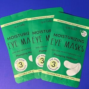 (Set of 3 packages) Que Bella Green Moisturizing Eye Masks